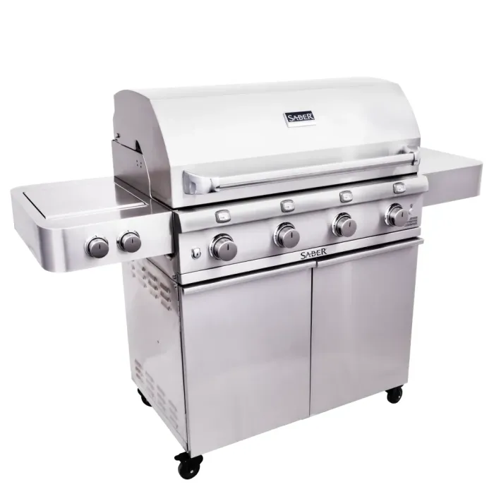 Saber Premium Stainless 4 Burner Gas Grill | Lowery's Outdoor Furniture